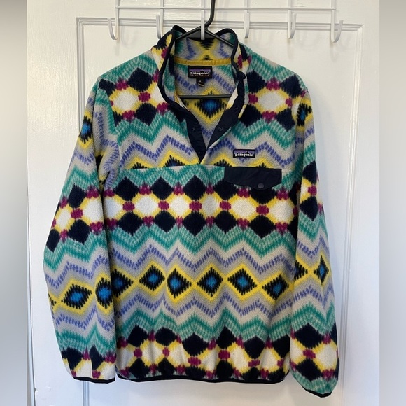 Patagonia Lightweight Synchilla® Snap-T® Fleece Pullover Timber Twist Aztec - Picture 1 of 6